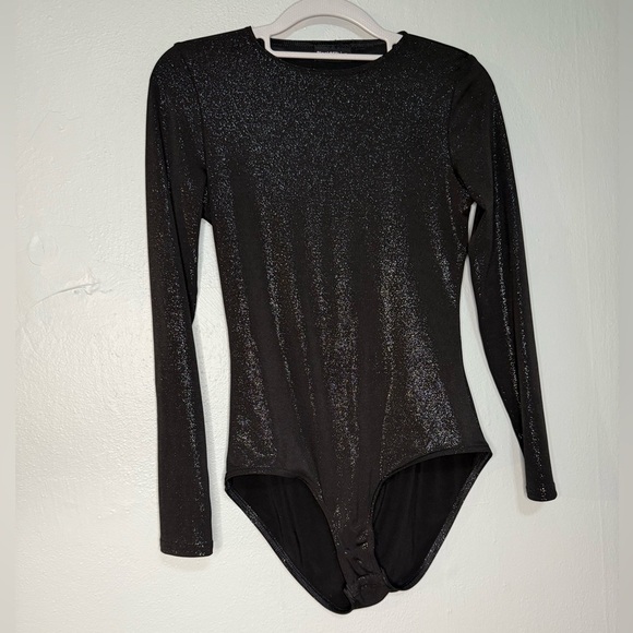 Blackmilk long sleeve black sparkly bodysuit - Picture 1 of 7